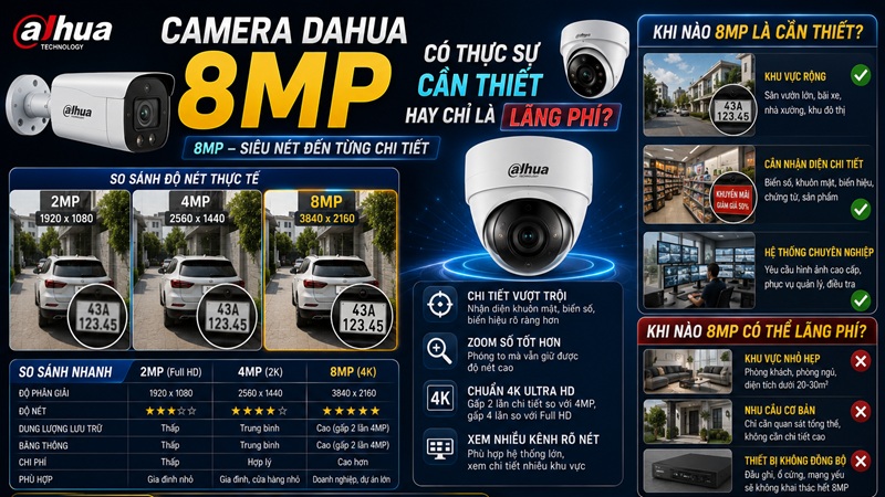 Camera Dahua 8MP Có Thực Sự Cần Thiết Hay Chỉ Là Lãng Phí?
