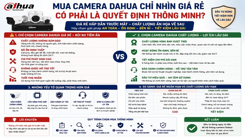 Mua Camera Dahua Chỉ Nhìn Giá Rẻ Có Phải Là Quyết Định Thông Minh?