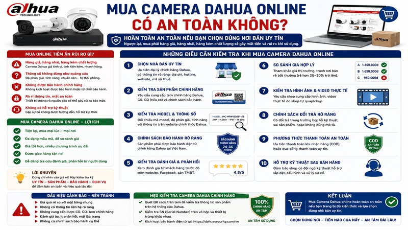Mua Camera Dahua Online Có An Toàn Không? Những Điều Cần Kiểm Tra
