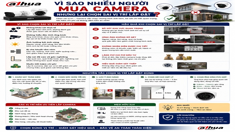 Vì Sao Nhiều Người Mua Camera Nhưng Lại Chọn Sai Vị Trí Lắp Đặt?