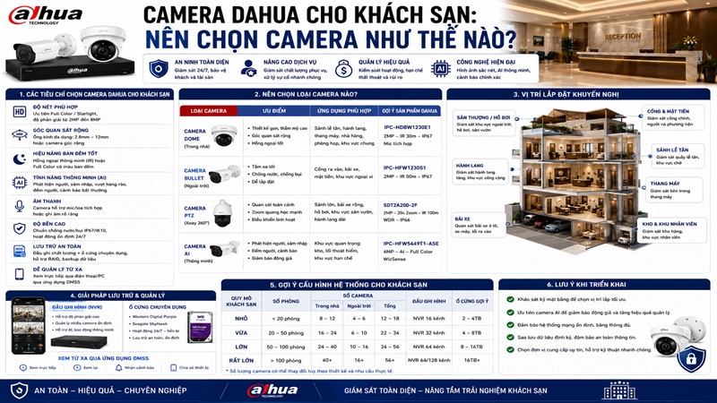 Camera Dahua Cho Khách Sạn: Nên Chọn Camera Như Thế Nào?