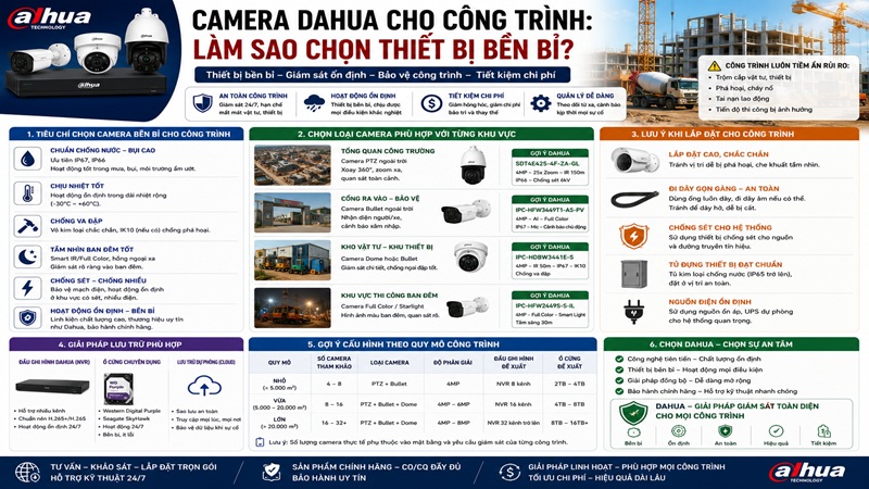 Camera Dahua Cho Công Trình: Làm Sao Chọn Thiết Bị Bền Bỉ?